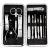 ZIZZON Manicure, Pedicure Kit, Nail Clippers Set of 12Pcs, Professional Grooming Kit, Nail Tools with Luxurious Travel Case Black