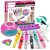 Amagoing Nail Art Studio for Girls, Nail Polish Kit for Kids Age 6-12 Year Old, 3 in 1 Nail Polish Pen, Nail Dryer, Fashion Stickers, Glitter, Decoration Supplies, Makeup Gift for Birthday, Girly Spa