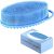 Metene Silicone Body Scrubber, Exfoliating Body Scrubber for Use in Shower,Lathers Well, Long Lasting, Soft Body Scrubber for Shower and Bath Skincare Routine(Blue with Loop)