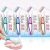 Mckkor Denture Brush 4 Pack Cleaning Brush,Double Sided Denture Toothbrushes, Multi-Layered Bristles & Ergonomic Rubber Anti-Slip Handle Denture Brush Toothbrush, for Denture Cleaning Care