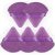 BEAKEY 5Pcs Triangle Powder Puff Set – Soft Makeup Powder Puffs for Flawless Application, Versatile Use Cloud Kiss Sponges with Liquid & Powder Products, Durable & Easy-to-Clean, Purple