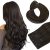 HOTBANANA Human Hair Clip in Hair Extensions, Dark Brown 120g Clip in Hair Extensions Real Human Hair Straight Remy Hair Clip in Hair Extensions 16 Inch 7pcs