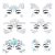 SAOROPEB Face Gems – 6 Sets Mermaid Face Jewels Temporary Tattoo Stickers Acrylic Crystal Glitter Stickers Waterproof Eye Gems Stick On Rainbow Tears Rhinestone for Party, Rave Festival