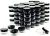 ZEJIA 10 Gram Sample Containers, 100 Count Cosmetic Containers with Lids, Refillable Empty Sample Jars, Small Plastic Containers with Lids (Black)
