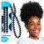 Bunzee Bands Large Hair Band for Thick, Curly, Natural Hair – Cushioned No Damage Hair Ties Ideal For Braids, Pineapple Hair – Afro Puff Ponytail Holder – Adjustable, Extra Stretchy (Black 2Pk)