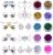 SIQUK 10 Sets Face Jewels Body Gems Stickers Mermaid Face Body Jewels Crystal Stickers with 10 Boxes Chunky Face Glitter for Festival Rave Party