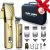 FADEKING® Professional Hair Clippers for Men – Cordless Beard Trimmer for Men, LCD Display Hair Clippers and Trimmer Set for Barber Haircut, Mens Grooming Kit with Travel Case, Gifts for Men