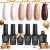 beetles Gel Polish Nail Set 6 Colors Sandstorm Collection Nude Pink Peach Brown Natural Manicure Kit Soak Off Uv Led Lamp Needed for Women New Year Gift Diy Home