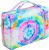 Bluboon Toiletry Bag Travel Makeup Bag Portable Cosmetic Bag Organizer for Women and Girls (Tie Dye Blue)