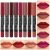 evpct 8Pcs Dark Ruby Red Plum Purple Wine Nude Beige Brown Matte Lipstick and Lip Crayon Lip Liner Pencil Pen Set for Women labiales mate magicos 24 horas originales pintalabios permanente 24 horas