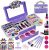 Kids Makeup Kit for Girl – 71 Pcs Washable Makeup Set Toy for Kids, Real Girl Makeup Kit with Cosmetic Case, Safe & Non-Toxic Pretend Play Makeup Set, Girl Toys Birthday Gift for 3-10 Years Old