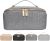 CCidea Cosmetic Bag, Gifts for Women, Lay Flat Makeup Bag Organizer Waterproof Leather Makeup Pouch Cosmetic Travel Cases Toiletry Bags Sparkling Glitter Make Up Bag – Gray