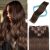 ALLY Clip in Hair Extensions Real Human Hair, 100% Unprocessed Brazilian Remy Human Hair for Women, Double Weft Handmade, Straight Soft Hair No Tangles (16 Inch, 4 Chocolate Brown)