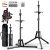 GSOW Wig Stand Tripod – Reinforced Metal Mannequin Head Stand with Tool Tray, Adjustable Height 31″ – 57″ Wig Head Stand for Styling Cosmetology Hairdressing Training with Wig Caps T-Pins Hair Clips