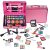 SHANY Carry All Makeup Train Case with Pro Makeup Set, Makeup Brushes, Lipsticks, Eye Shadows, Blushes, Powders, and more – Reusable Makeup Storage – Premium Holiday Packaging – Pink