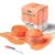 ANAiRUi Lip Balm Mask&Lip Scrub Set, Lip Care Kit – Lip Sleeping Mask Moisturizer and Lip Exfoliator Sugar Scrub, Overnight Lip Treatment Repair for Dry Chapped Peel Lips, Lip Lines (Peach + Collagen)