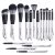 Makeup Brushes BS-MALL Premium Synthetic Foundation Powder Concealers Eye Shadows Makeup 16 Pcs Brush Set Black