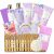 Spa Gift Basket for Women Home Spa Gift Set , Lavender & Blue Hydrangea Relaxing Spa Kit, 13 Pcs Self Care Bath Set with Shampoo, Body Lotion, Body Oil and More. Birthday Gifts for Mom