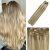 WindTouch Clip in Hair Extensions Human Hair Balayage Mixed Bleach Blonde 15Inch 70g Highlights for Blonde Remy Hair 7PCS #18P613 Gift for Women