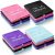 Peryiter 24 Pieces Colorful Makeup Remover Face Towels Makeup Remover Cloths Reusable Microfiber Facial Cloths Absorbent Face Towels Cotton Face Wash Cloth 13” x 13” Black, Blue, Purple, Rose Red