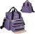 LUXJA Travel Makeup Bag with 2 Removable Cases, Cosmetic Bag with Multiple Storage Sections (Patent Pending), Purple