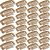 30 Pieces 32 mm 9-teeth Hair Extension Clips Hair Extension Wigs Snap Clips Comb Small Snap Wig Accessories Clips for Women Hair Extensions DIY (Light Brown)