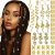 SAWINDA 30PCS Loc Jewelry for Women Gold Hair Dreadlocks Hair Jewelry for Locs Halloween Snake Pendant Extended Spiral Cuffs Hair Styling Accessories for Women Girls Hairstyle Decoration