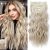 REECHO Hair Extensions, 4PCS Clip in Hair Extensions HE001 Natural Soft Synthetic Hairpieces for Women, Ash Blonde with Blonde Highlights