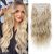 REECHO Clip in Hair Extensions, 4PCS Blonde Hair Extensions 24″ Thick Long Beach Waves hair extensions HE003 Invisible Lace Weft Natural Soft Hairpieces for Women – Dark Blonde with Light Ends