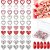 Sadnyy 100 Pieces Valentine’s Day 3D Heart Nail Charms for Nail Heart Nail Rhinestone Decals Love Crystal Nail Charms Diamond Alloy Nail Gems Decorations for Women Girls