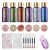 HAKFOO 6PCS Holographic Face Body Glitter Gel Face Glitter Makeup Mermaid Glitter Gel Singer Concert Music Festival Rave Accessory Chunky Glitter for Hair Nails Lip with Gem Stickers Brushes tweezer