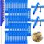 72 Pieces Hair Perm Rods, 0.35 inch/ 0.9 cm Cold Wave Rod Plastic Perming Rods Curlers Hair Rollers with with Stainless Steel Pintail Comb Rat Tail Comb for Hairdressing Styling Supplies, Blue