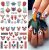 Halloween Nail Art Stickers Funny Water Transfer Nail Pumpkin Skull Nail Decals for Nail Art Witch Nail Charms Nail Tattoos Nail Decorations for Nails Supply Watermark DIY Day of The Dead(12pcs)