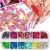 Heart Nail Art Glitter Sequins Holographic Heart Shape Nail Flake 3D Shiny Laser Red Gold Colorful Mixed Sized Heart Nail Decals Love Valentine??s Day Nail Supplies for Women Girls Manicure Decoration