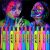 Glow In The Black Light Body Paint,Neon Fluorescent Glow Face Painting Sticks Makeup Kits for Kids Adult Halloween Club Makeup Xmas Glow Party