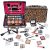 SHANY Carry All Makeup Train Case with Pro Makeup Set, Makeup Brushes, Lipsticks, Eye Shadows, Blushes, Powders, and more – Reusable Makeup Storage – Premium Gift Packaging – Leopard
